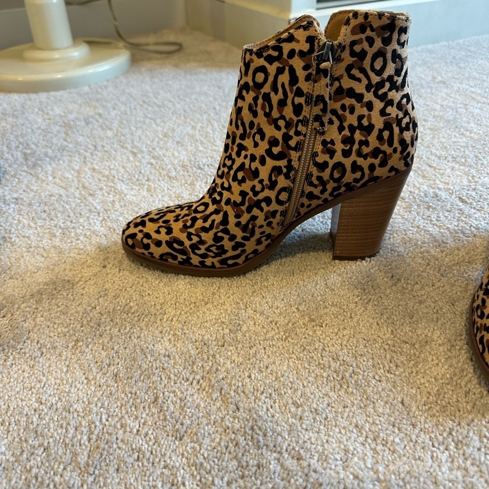 Maurice’s Tan and Black Leopard Print Boots - Picture 2 of 8